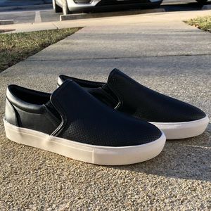 Black slip on shoes